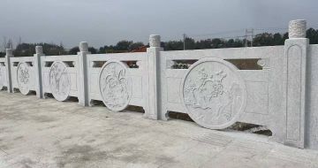遂宁芝麻白河道栏杆 石材栏杆