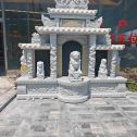 遂宁芝麻白中国黑石材套墓 花岗岩墓碑