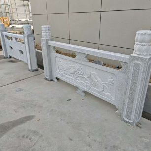 遂宁芝麻白河道栏杆 石材栏杆