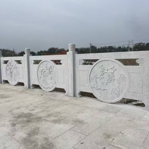 遂宁芝麻白河道栏杆 石材栏杆
