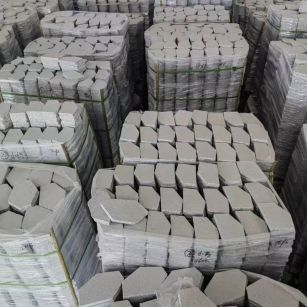 遂宁芝麻白石材冰裂纹，碎拼。