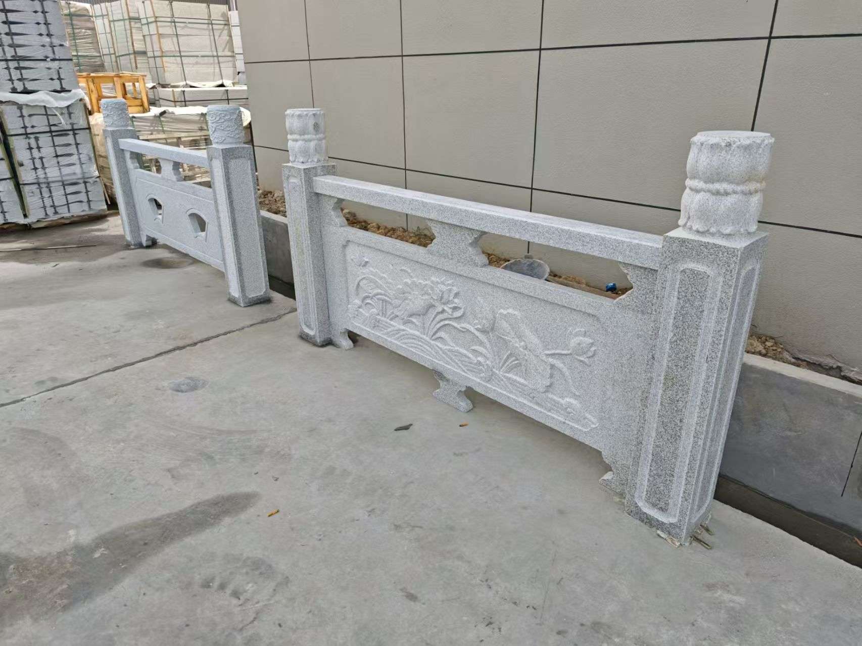 遂宁芝麻白河道栏杆 石材栏杆