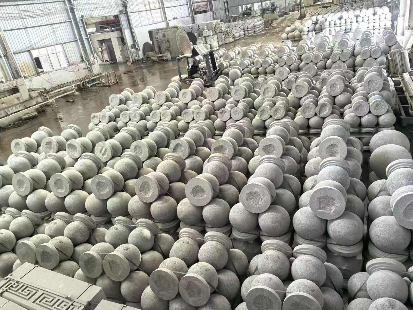 遂宁芝麻白圆球 石球 挡车球